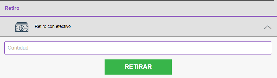 Retiros en efectivo menu wplay