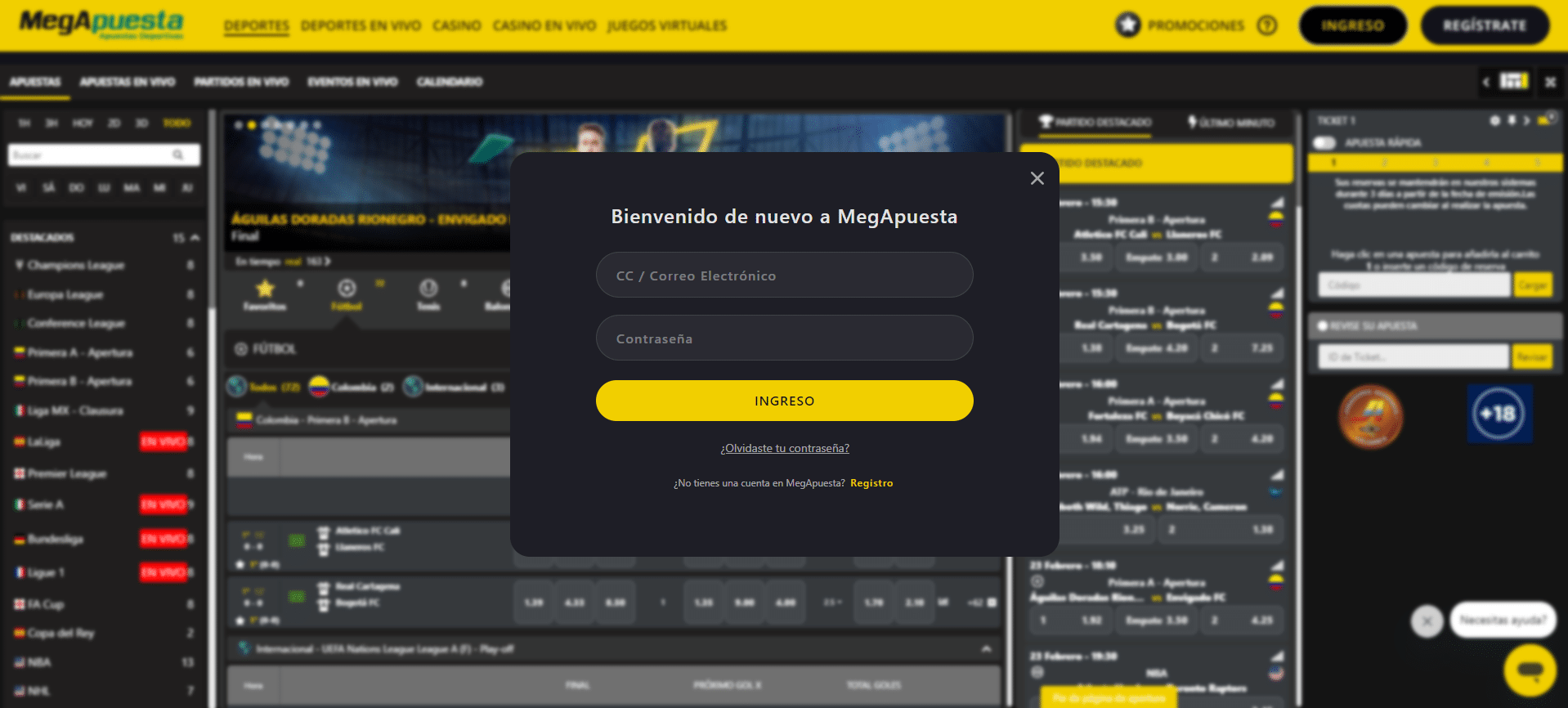 Megapuesta iniciar sesión apuestas