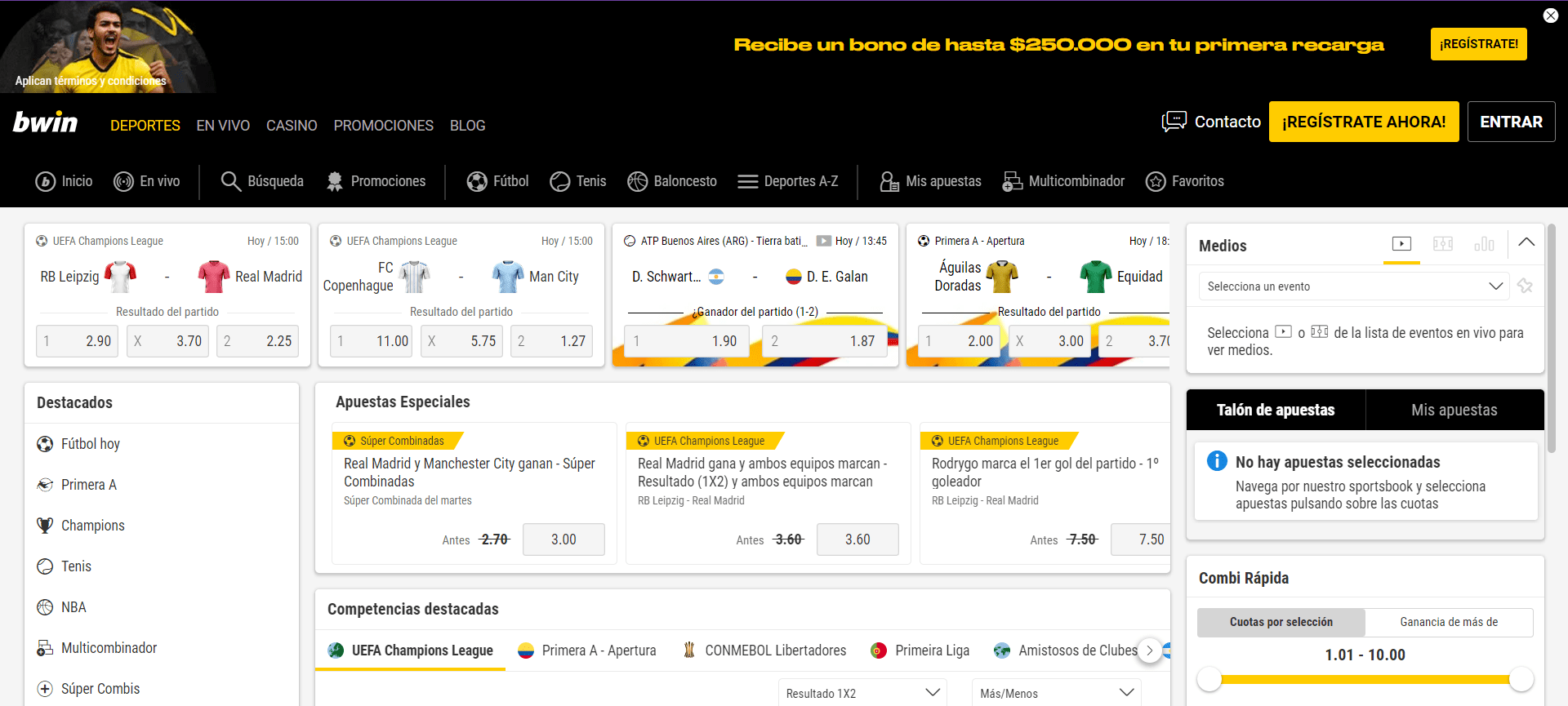 Bwin registro 1