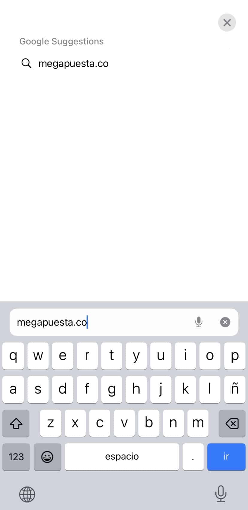 Megapuesta versión móvil 1